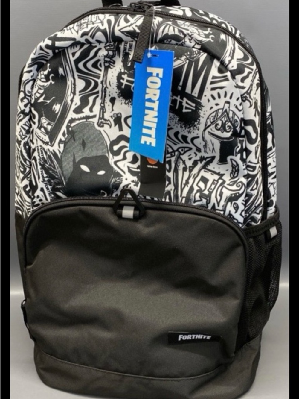 Black & White Graphic Fortnite Backpack NWT